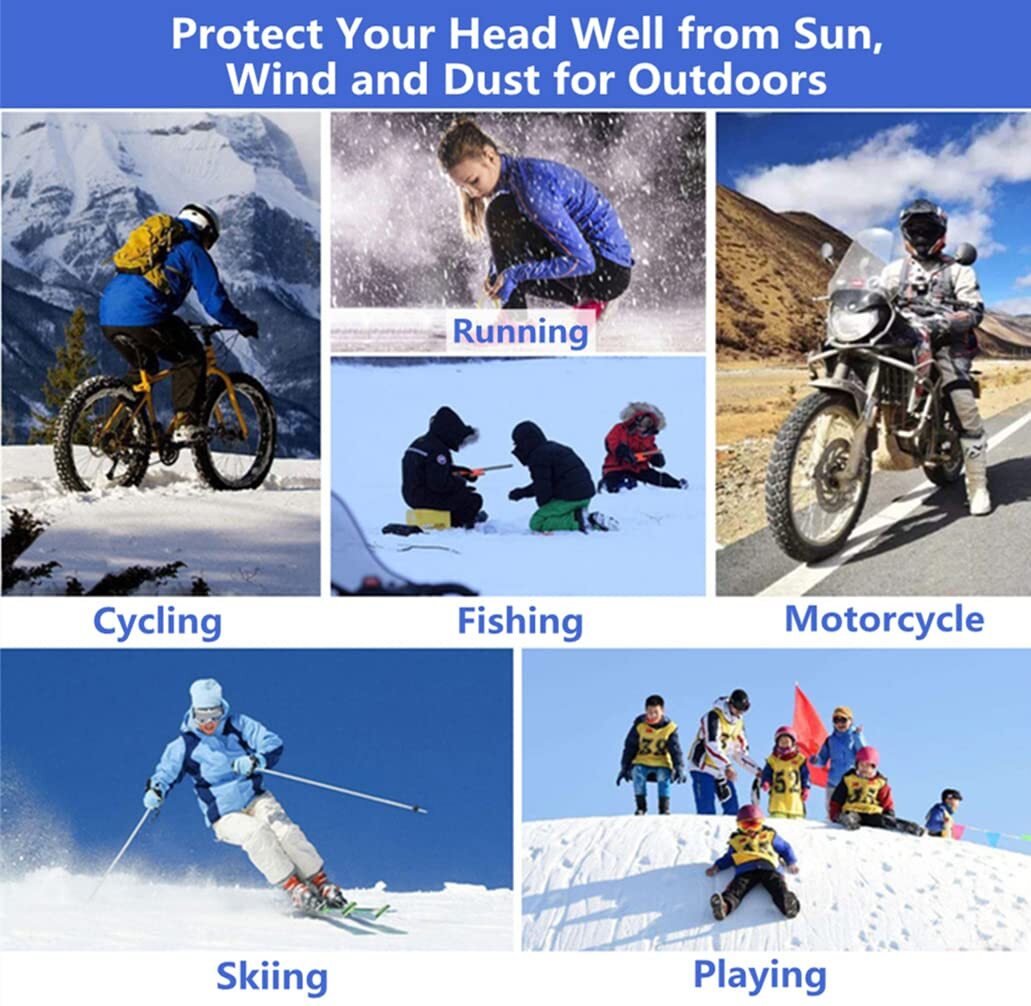 Unisex Full Face Ski Mask Windproof UV Sun Protection Hood