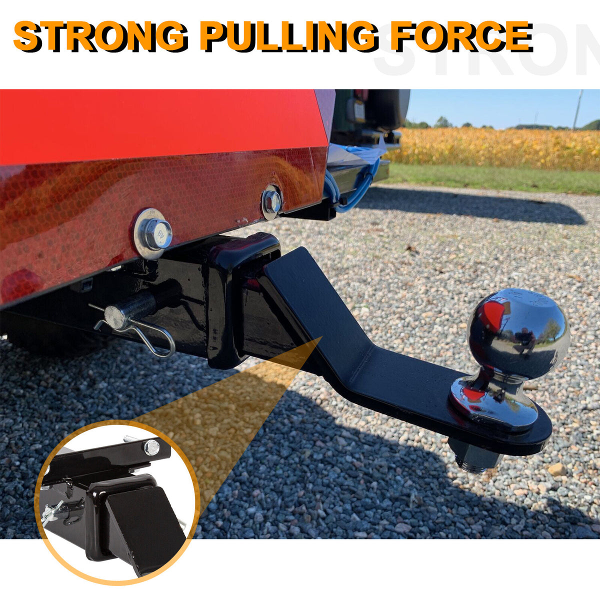 Golf Cart Trailer Hitch with 2-Inch Receiver for Club Car EZGO Yamaha