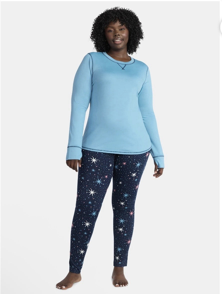 Women’s XL Base Layer Set with Long Top & High-Waisted Leggings