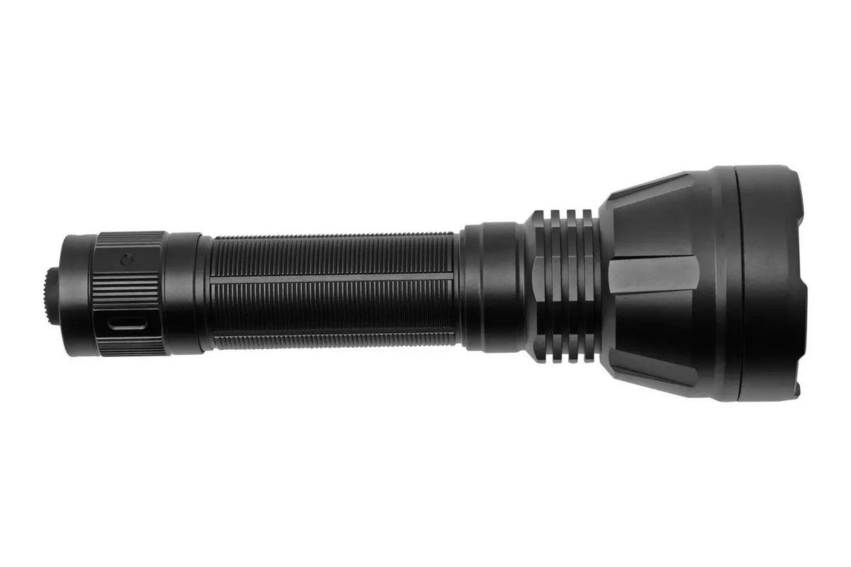 High-Powered LED Flashlight 2500 Lumens with Red & Green Filters, USB-C Rechargeable