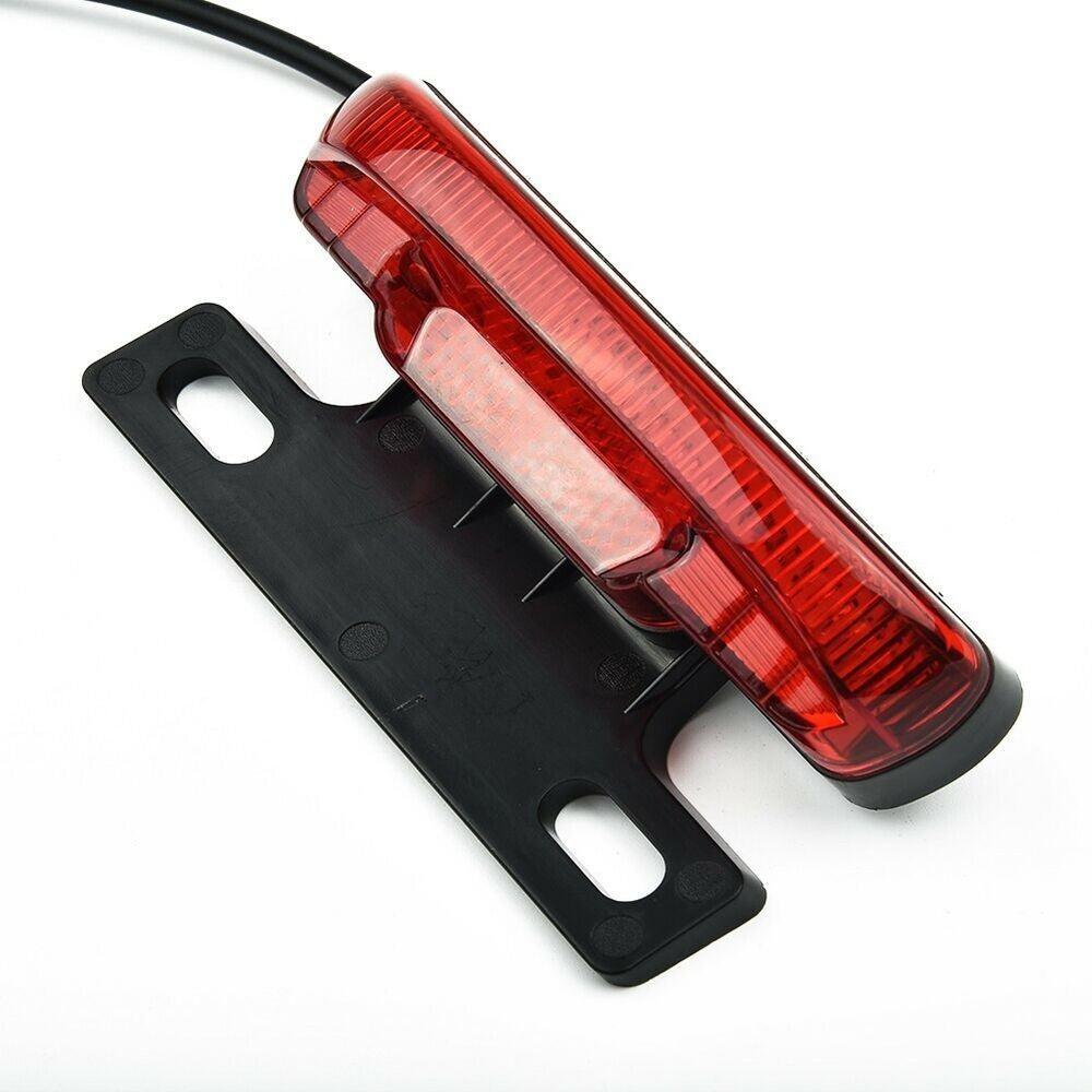 Electric Bicycle Rear Tail Light 36-48V Safety Warning Lamp for E-Bike