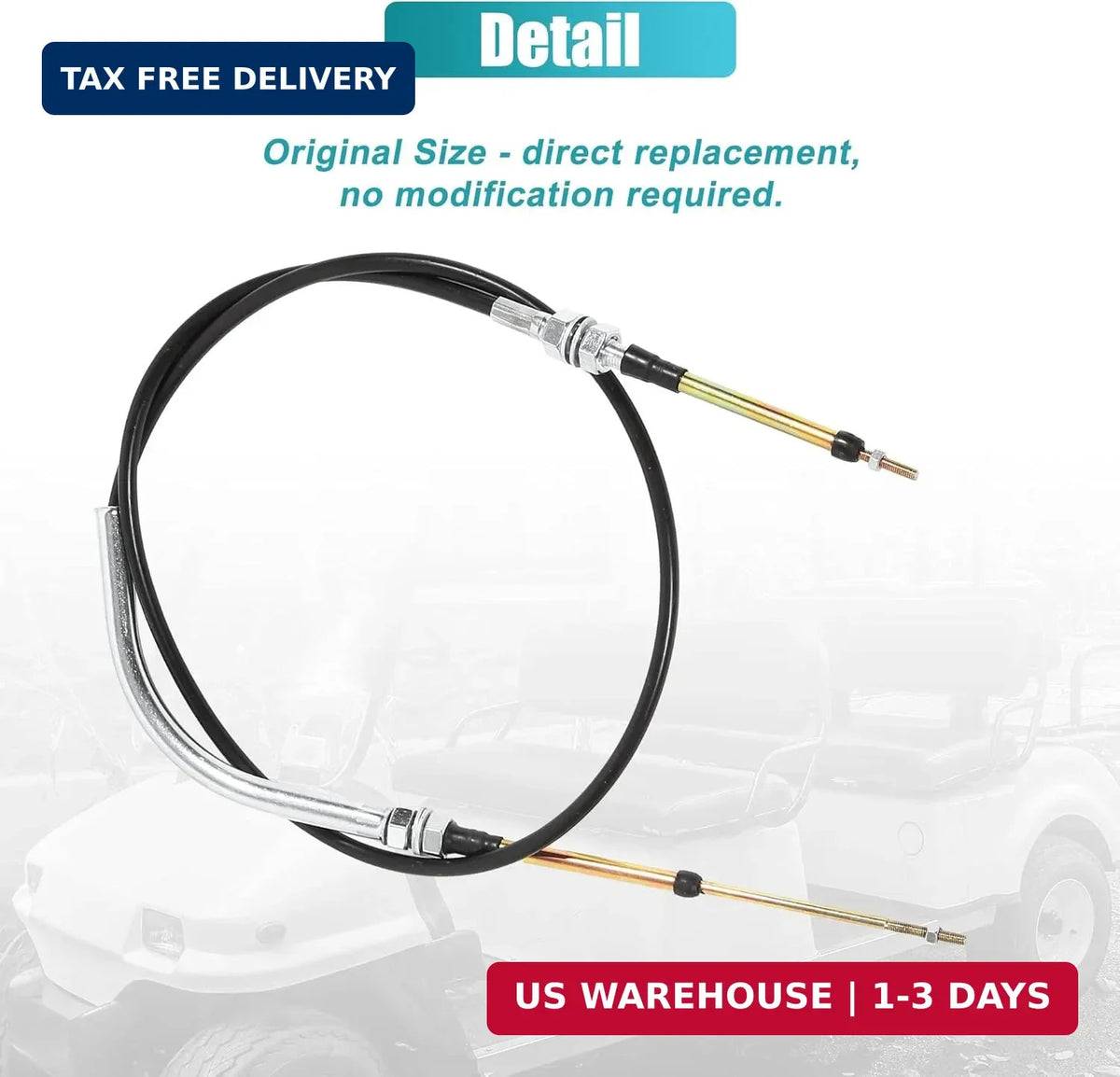 Golf Cart Transmission Shift Cable Replacement for Club Car D-S 1998