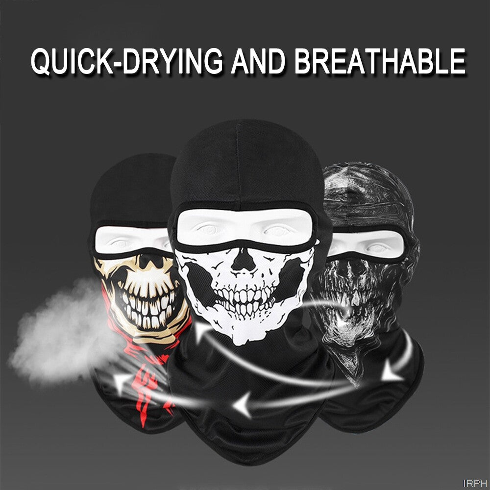 Full Face Mask Balaclava Ghost Skull Windproof Cycling & Tactical Hood