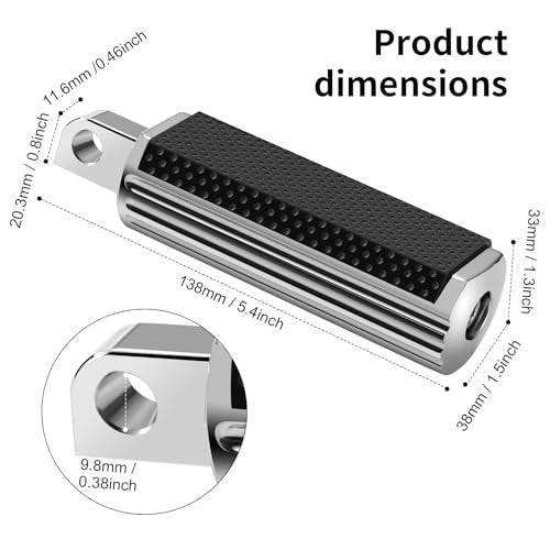 Motorcycle Foot Pegs Footrest Set for Harley Davidson Touring Models - Billet Aluminum