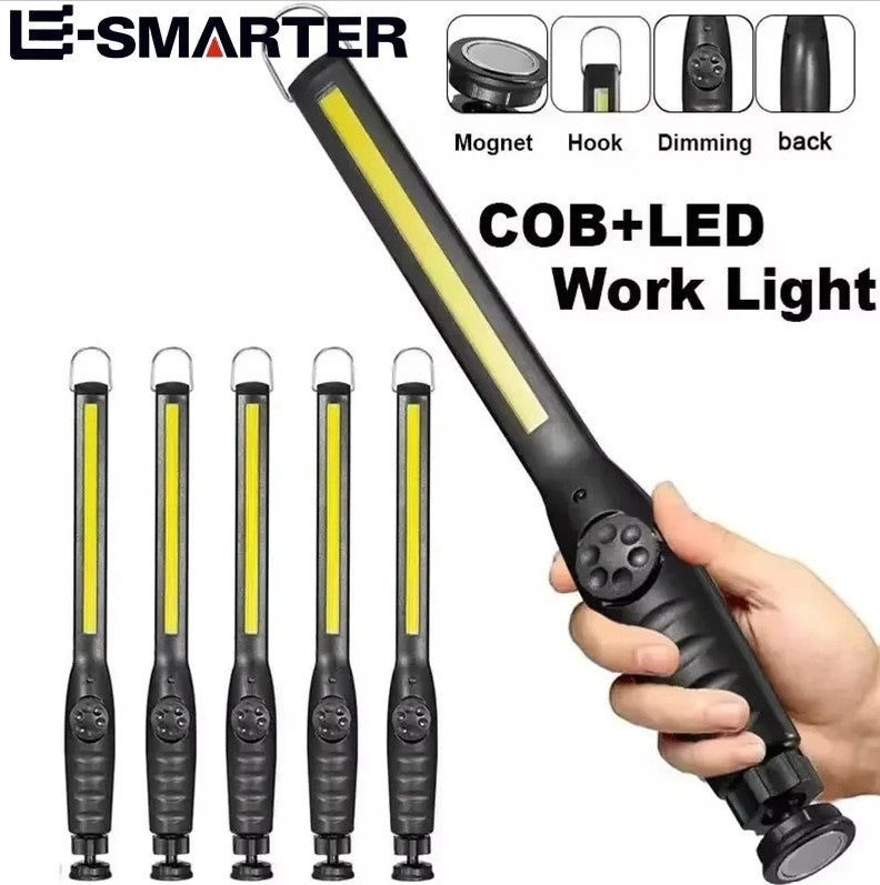 Rechargeable COB Work Light with Magnetic Base - Emergency & Camping LED Flashlight