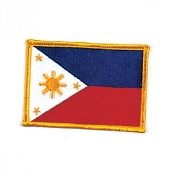 Philippine Flag Martial Arts Patch 3.5 Inch Sew-On Badge