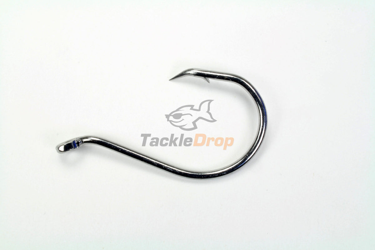 100 Pack Offset Octopus Circle Fishing Hooks - Super Sharp, 8/0 Size, 2X Strong, USA Made