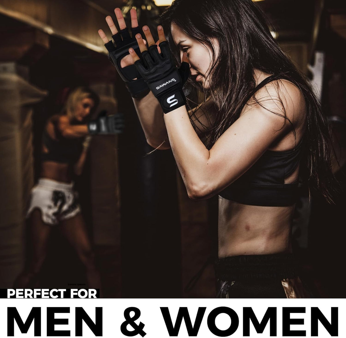 Martial Arts MMA Boxing Gloves with Wrist Support and Punch Bag Protection