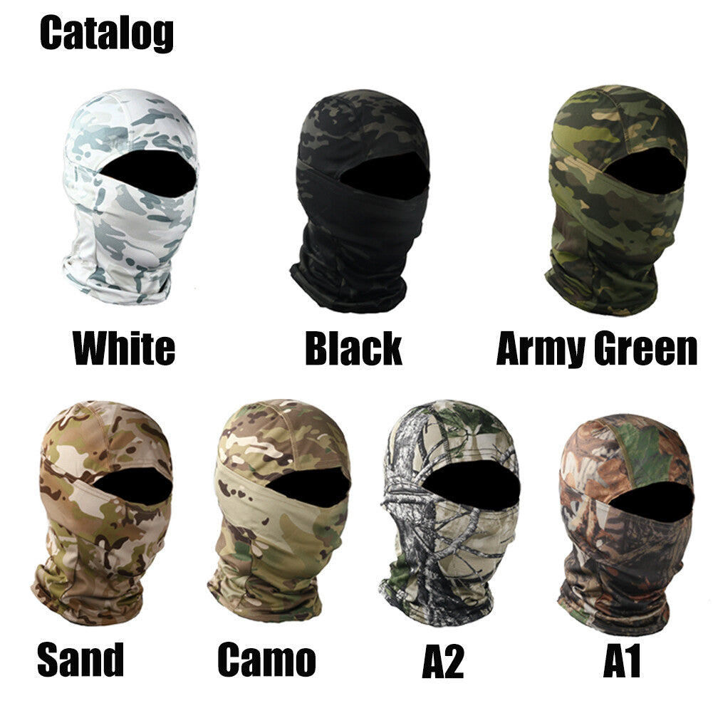 Full Face Tactical Mask UV Protection Military Balaclava for Outdoor Sports