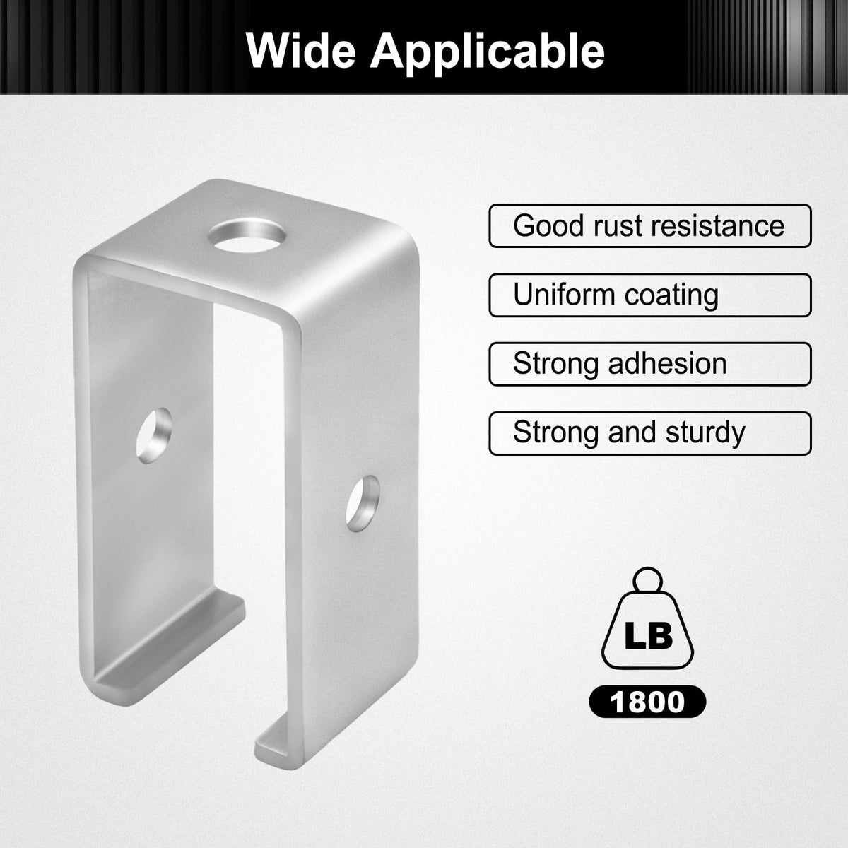 Heavy-Duty Steel Trolley Track Hanger for 1-5/8 Inch Support Channel - 4 Pack