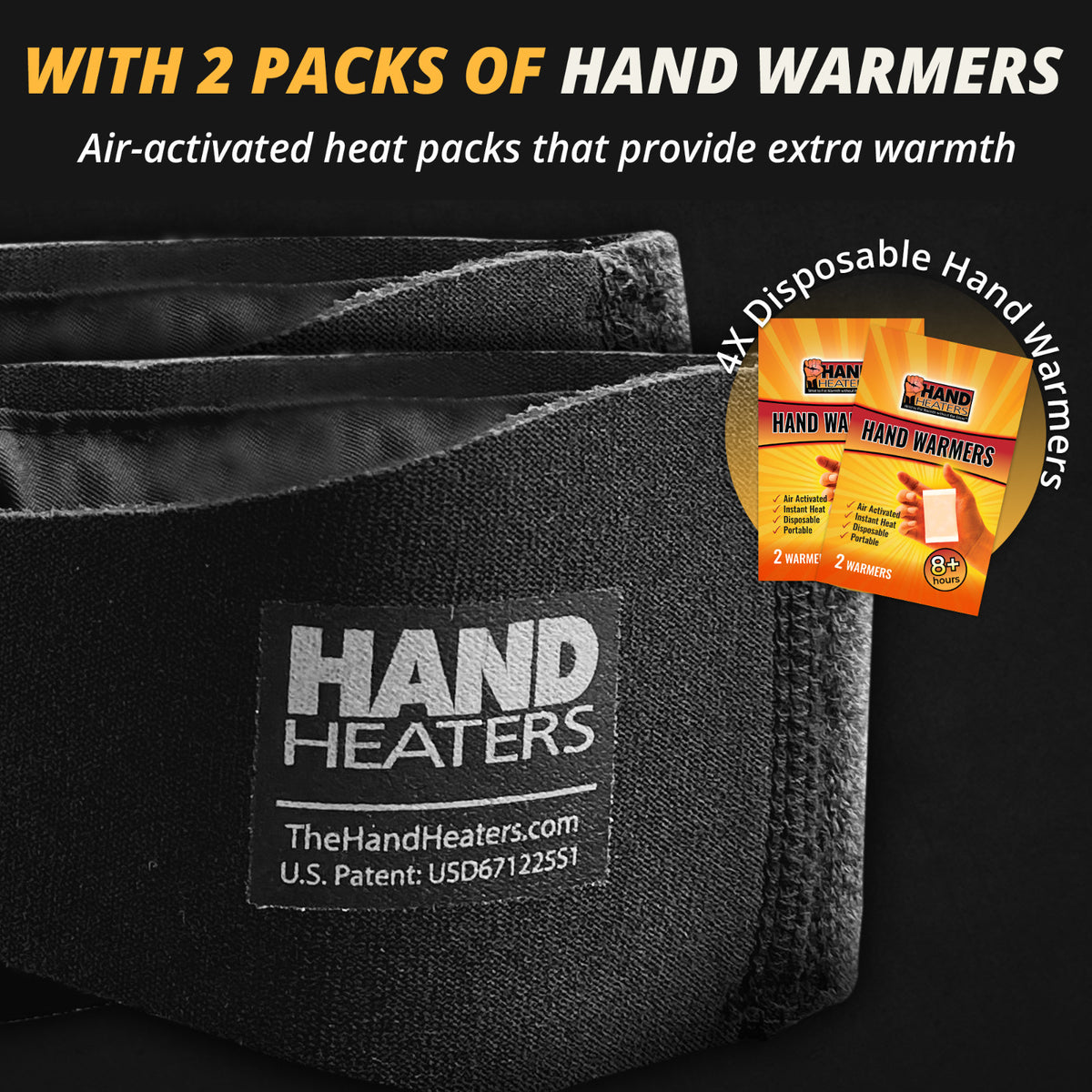 Hand Heaters Wristbands - Long-Lasting 8+ Hour Warmth with Flexible Hand Warmers