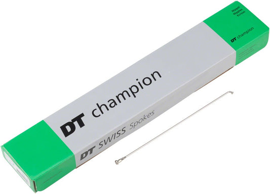 DT Swiss Champion 2.0mm Silver Bicycle Spokes J-Bend 295mm Box of 100