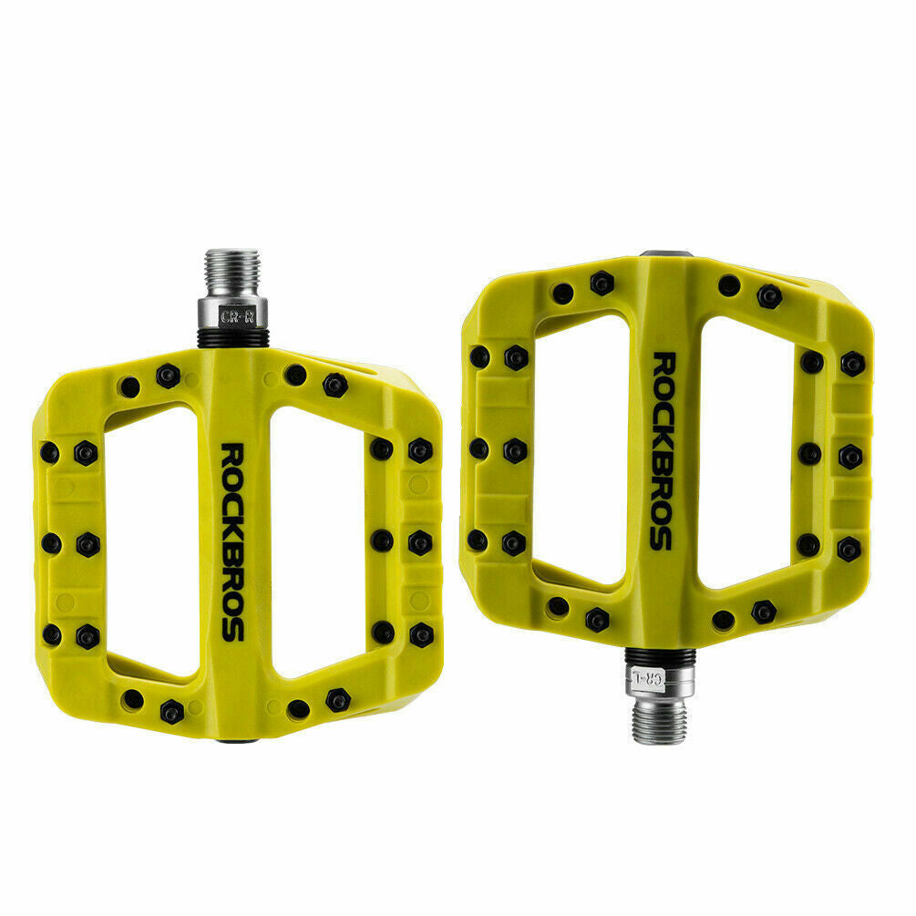 Lightweight Nylon Bike Pedals with 9/16" DU Bearings for Mountain & Road Bikes