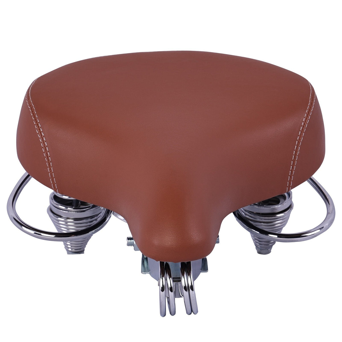Comfortable Double Springer Bicycle Saddle with Gyro Spring - Wide Shock Absorbing Bike Seat