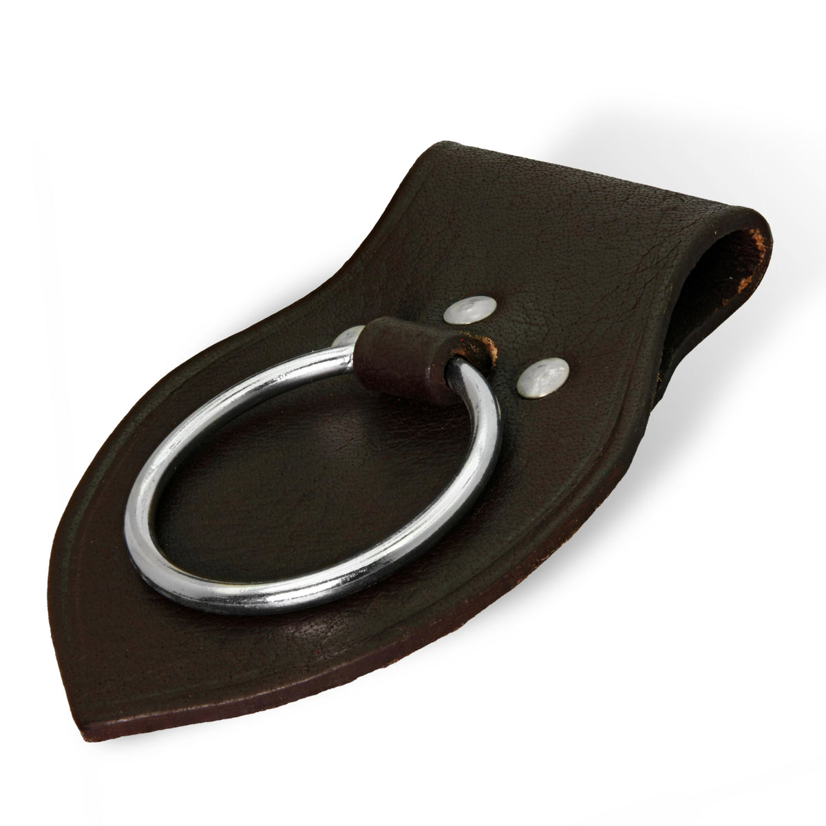 Genuine Leather Medieval Axe Ring Frog Holder - All Colors