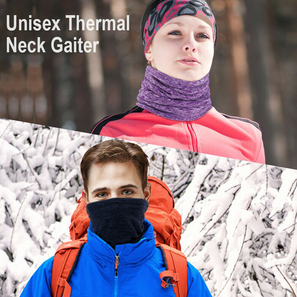 Winter Neck Gaiter Face Mask - Windproof Fleece Scarf for Cold Weather