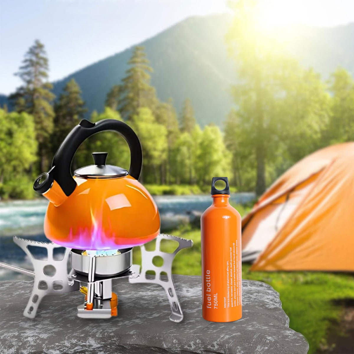 Motorcycle Gas Oil Fuel Bottle for Outdoor Camping Safety