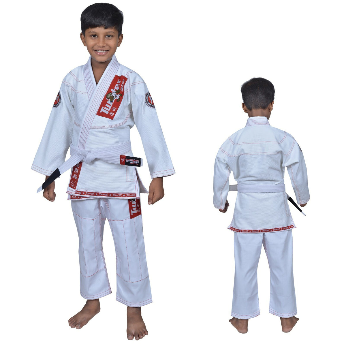 Kids Jiu Jitsu Gi Ultra Light Youth Martial Arts Uniform with Free Bag & Belt