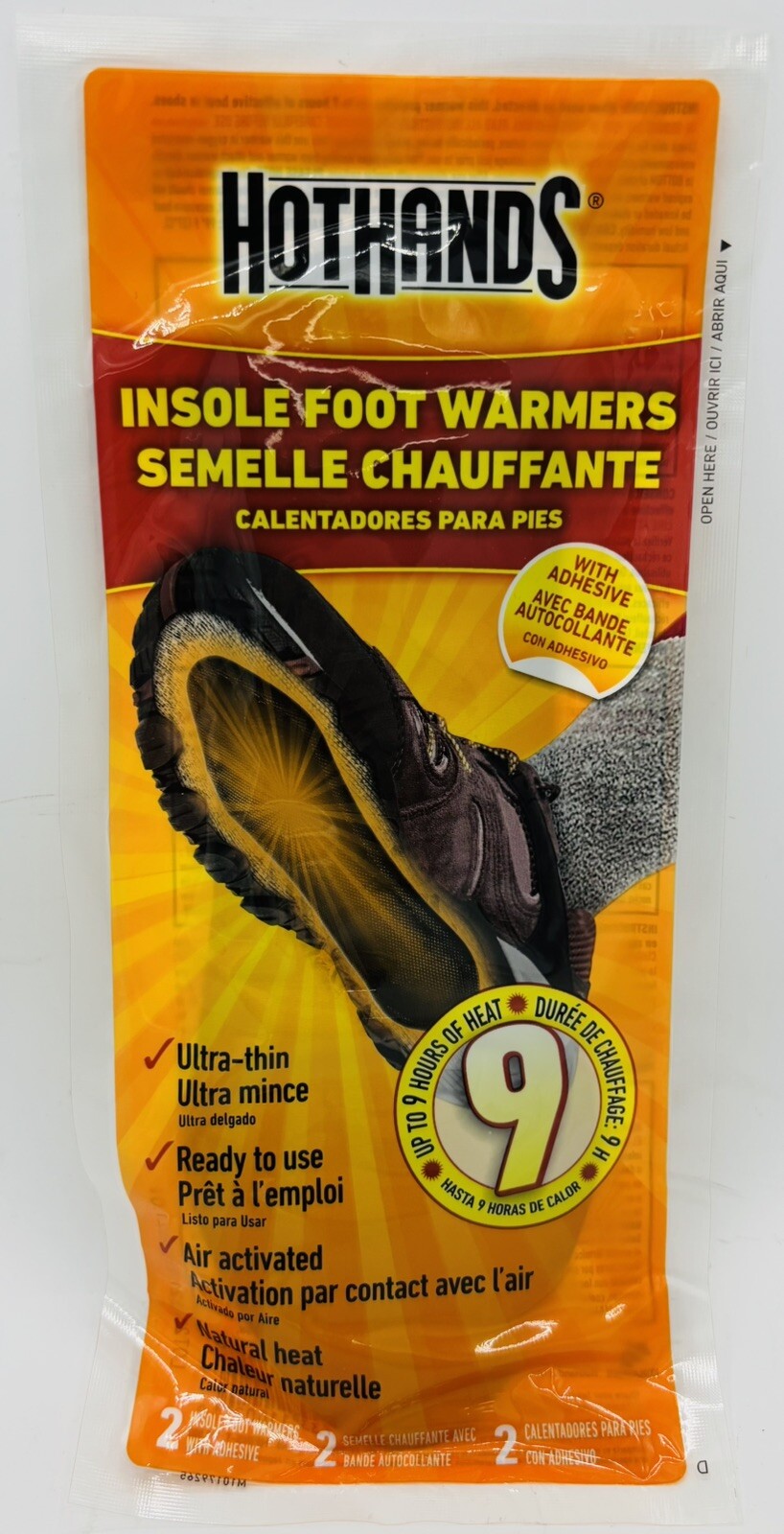 Set of 2 HotHands Foot Warmers & Toe Warmers - Long-Lasting Hand & Foot Heating