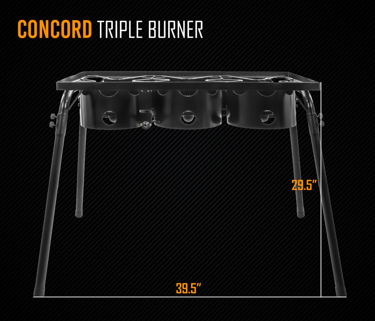 Double Propane Burner Outdoor Stove with Stand 55,000 BTU Each