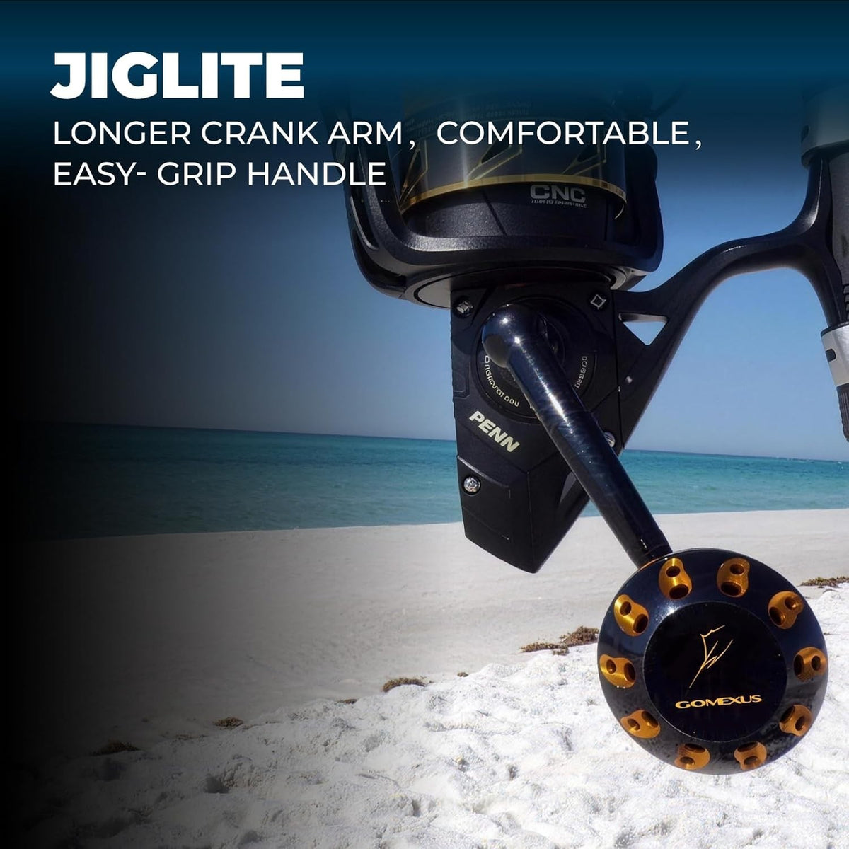Fishing Reel Handle Upgrade for Penn Battle II/III/IV - Longer Power Crank & Ergonomic Grip
