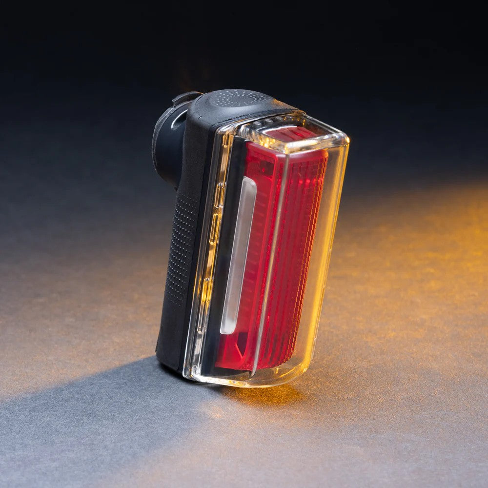 Bike Tail Light with Side Amber & Red Downward Lighting – Rechargeable USB-C