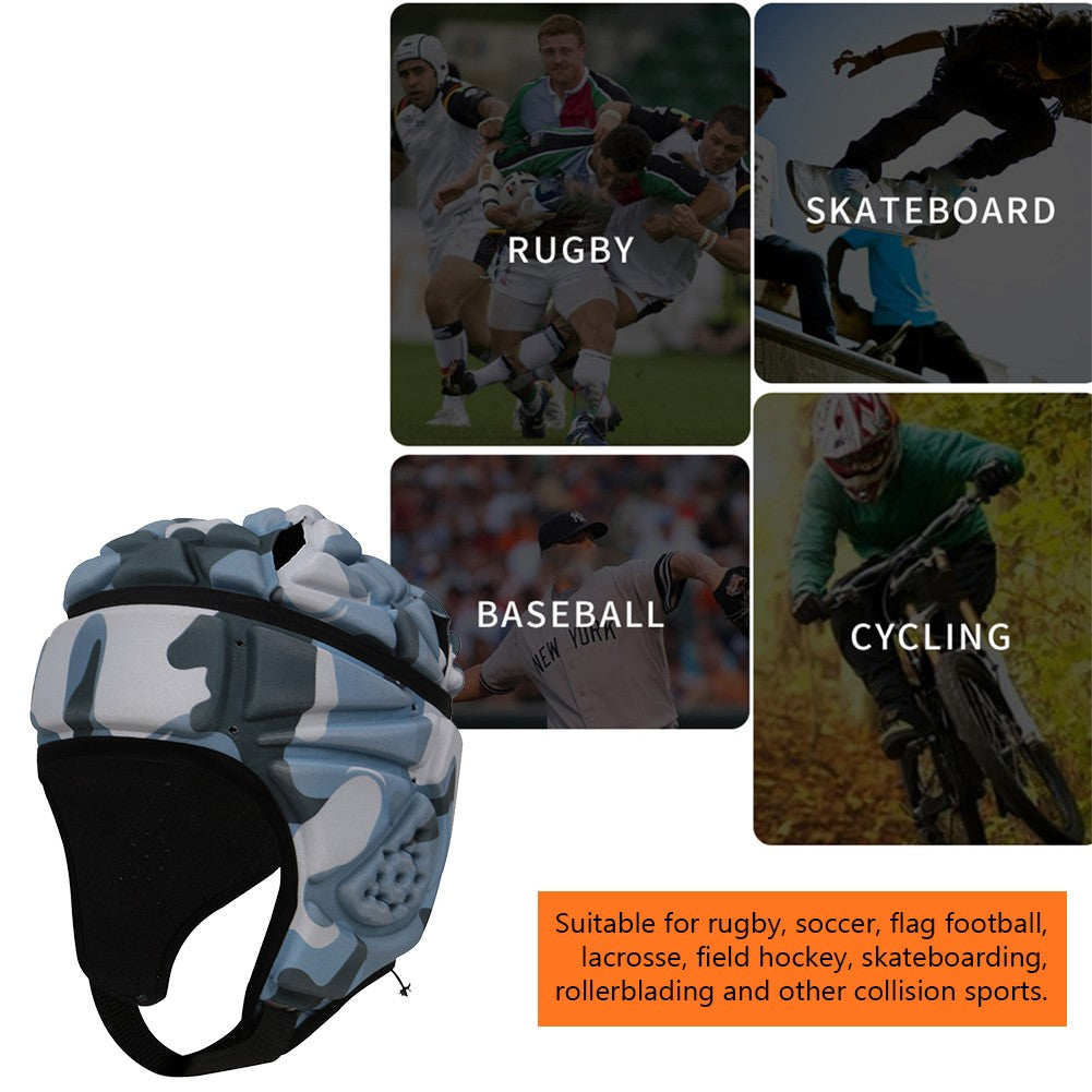 Adjustable Rugby Headgear Helmet for Collision Sports Lightweight Breathable