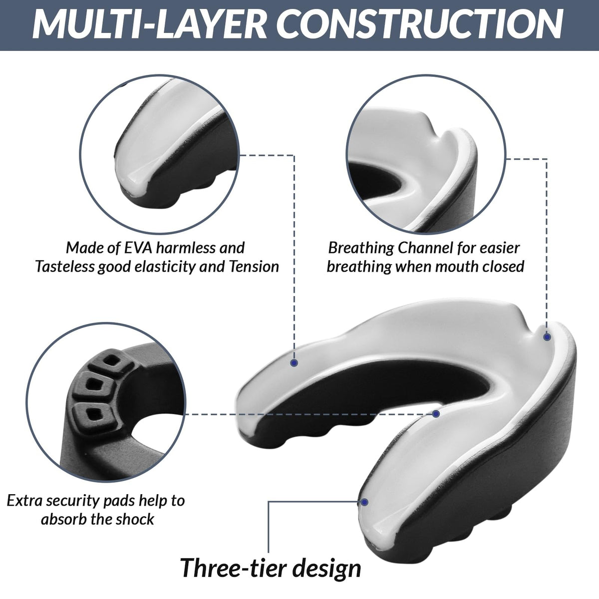 Sports Mouthguards for Kids and Adults - Custom Fit, Impact Protection