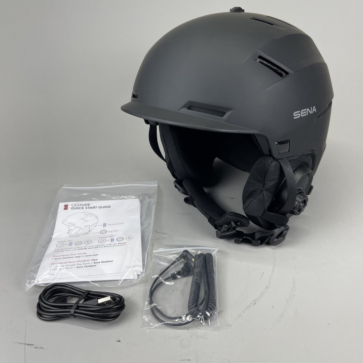 Bluetooth Ski Helmet Speakers with Intercom for Snow Sports - Size L