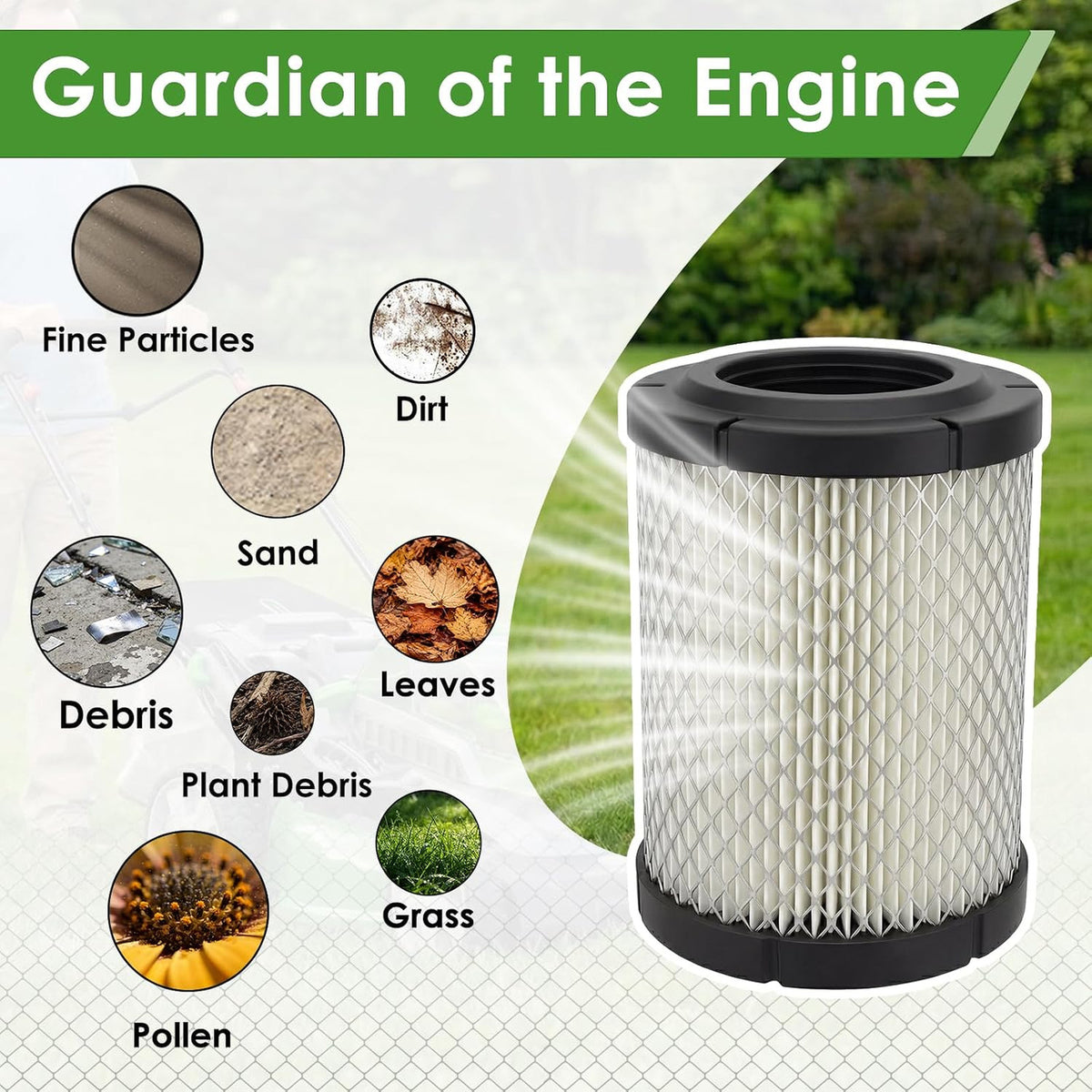 Golf Cart Air Filter for EZGO Marathon & Club Car DS Gas Models