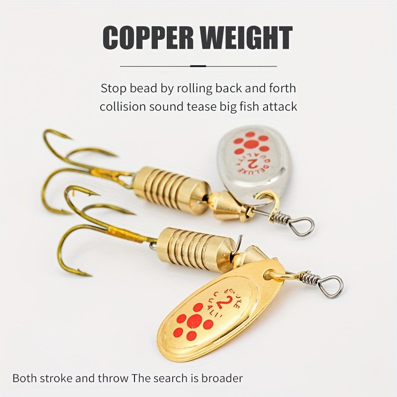 10pcs Fishing Spinner Baits Hard Metal Lures 6.5cm 7g Artificial Tackle