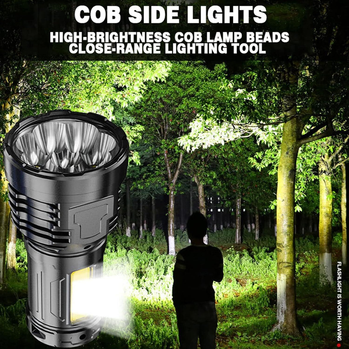 12000000LM LED Flashlight Tactical Rechargeable Handheld Torch USB