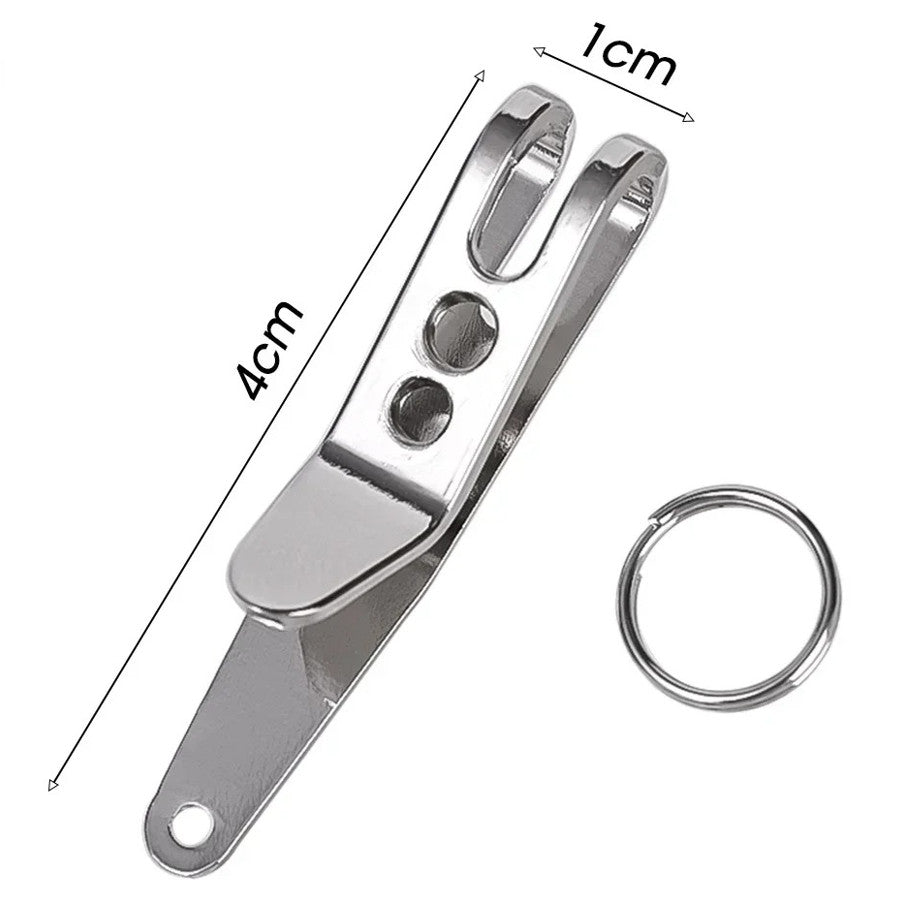 Silver Zinc Alloy EDC Keychain Carabiner Clip for Keys & Gear