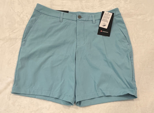 Men's 7-Inch Golf Shorts with UV Protection Moisture-Wicking Performance Light Blue