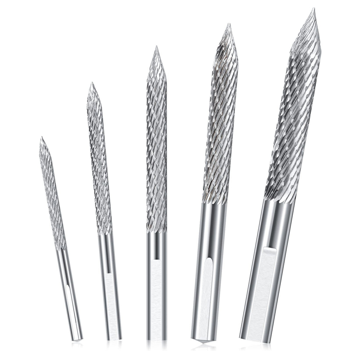 Tire Reamer Drill Bit Set for Repair 5 Sizes Carbide & Steel