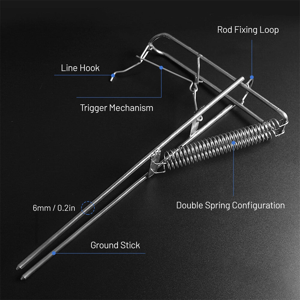 Adjustable Fishing Rod Holder Stand for Bank Fishing, Durable Metal