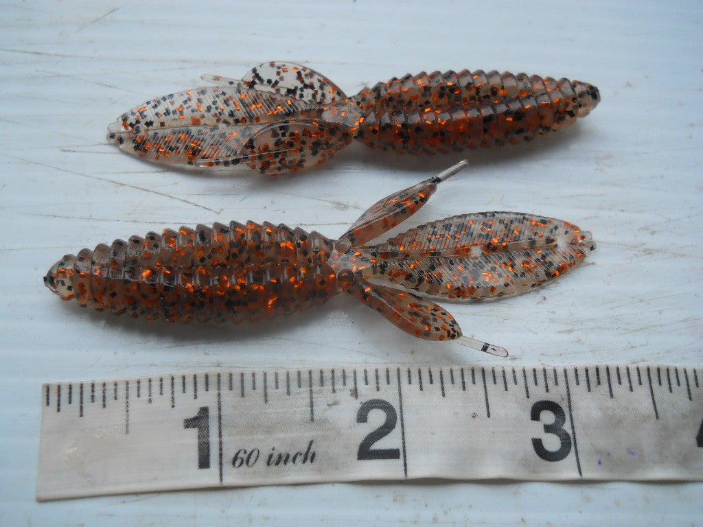 Soft Plastic Bass Fishing Baits - 50 3.5" Beaver Bug Lures in Multiple Colors