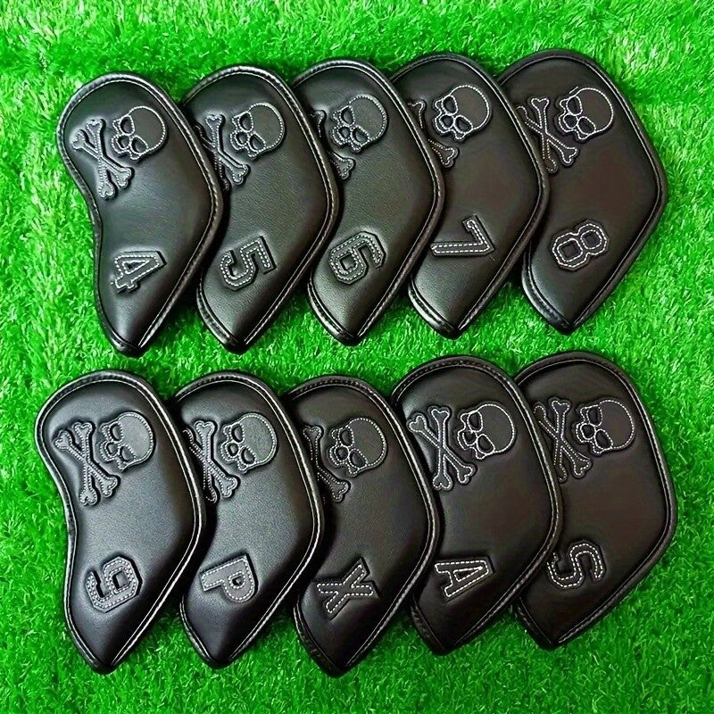 Golf Skull Skeleton Headcover for Irons - Black Golf Club Head Cover