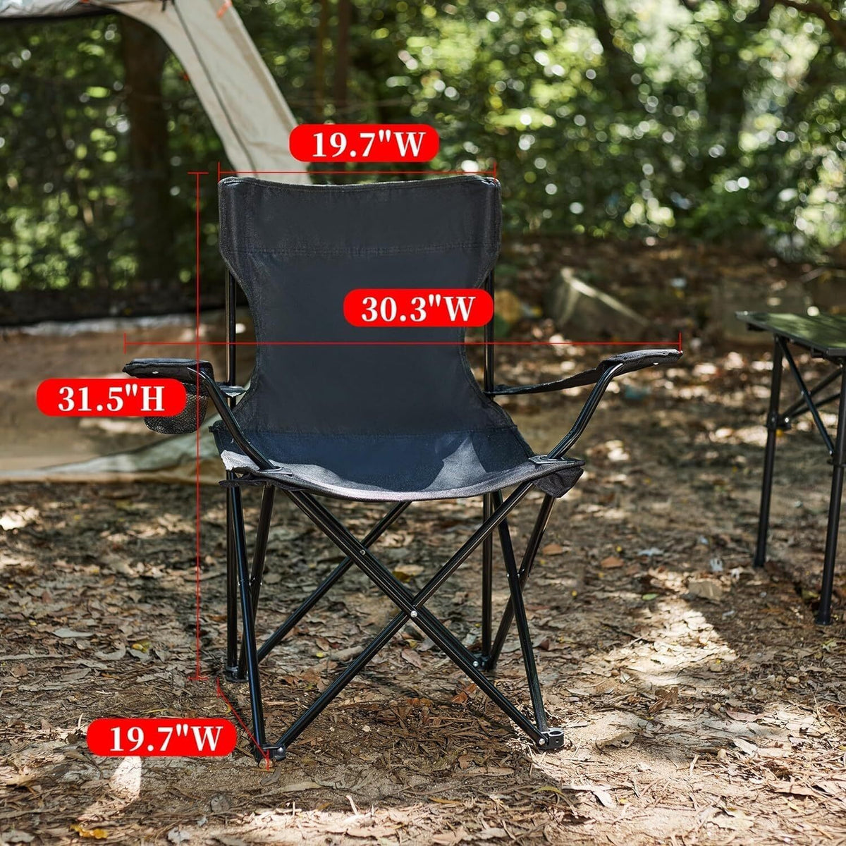 Heavy Duty Portable Folding Camping & Beach Chair with Cup Holder