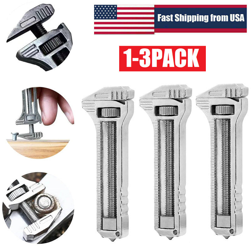 3-Pack Compact Titanium Multi-Tool Wrench Set with Bottle Opener & Caliper