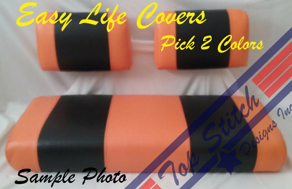 Golf Cart Seat Covers Front & Rear Set for EZ-GO MARATHON - Custom Fit