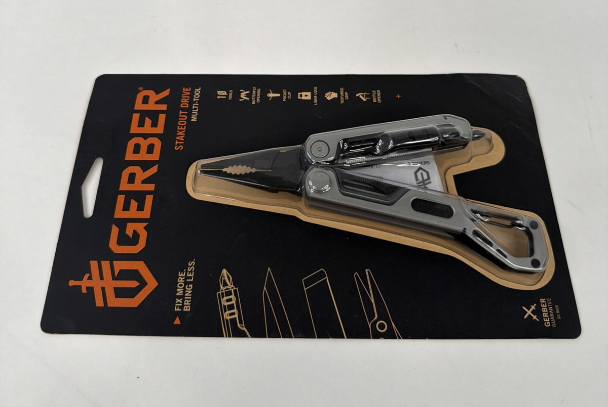 Gerber Stakeout Drive Multi-Tool #1077538 - Durable Camping and Hiking Tool