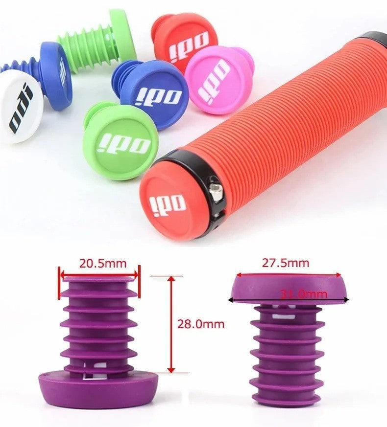 Bike Handlebar End Plugs Rubber Caps for Mountain & Road Bikes - Black