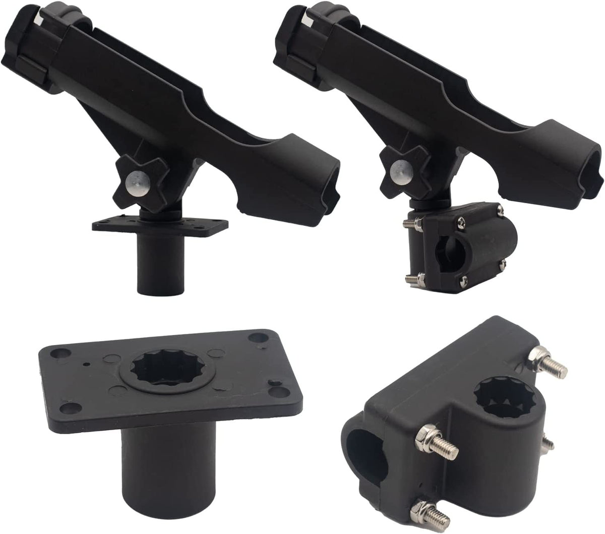 4PCS Adjustable Boat Fishing Rod Holders for Kayak & Boat Side Rail Mount