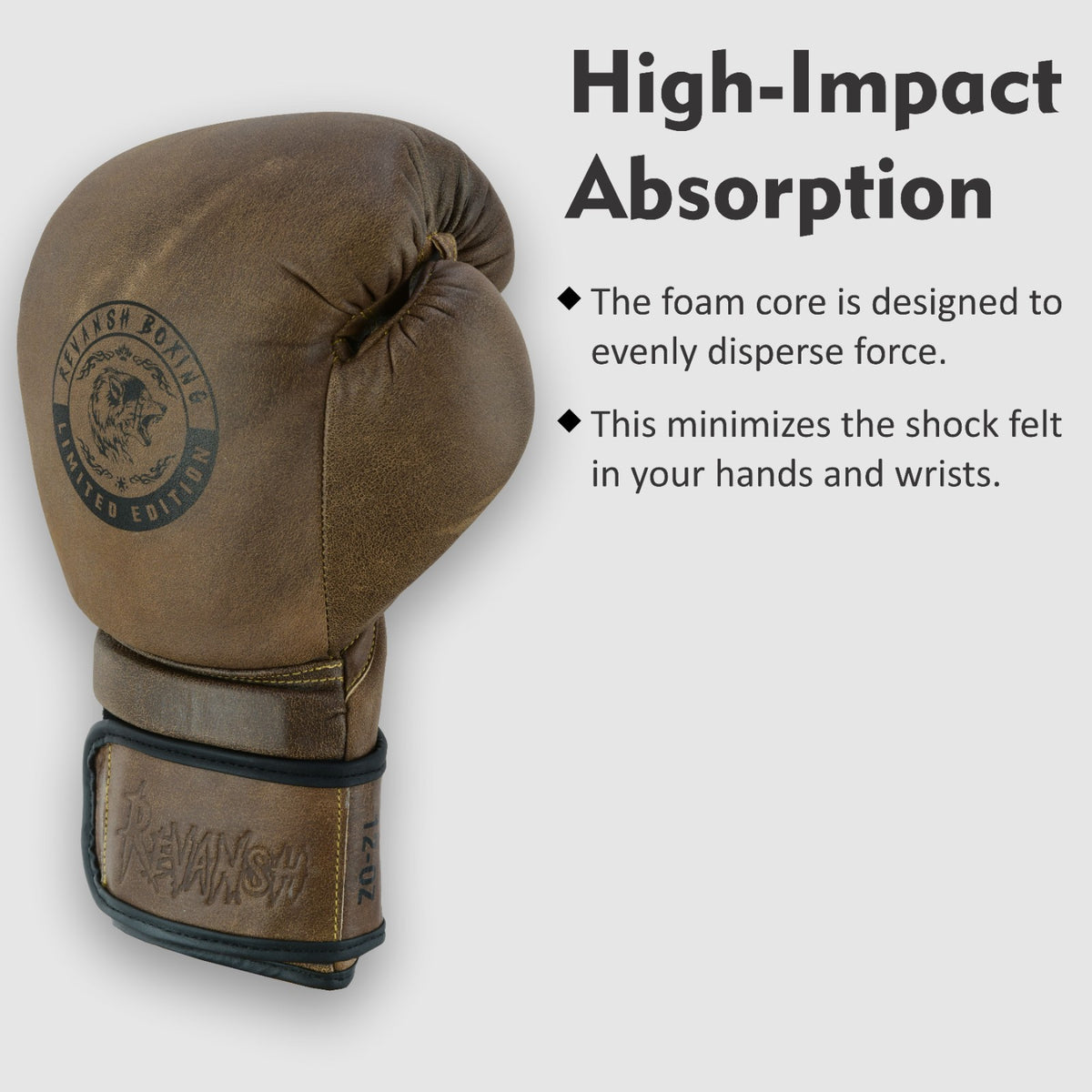 Brown Cowhide Leather Boxing Gloves for MMA Training & Sparring