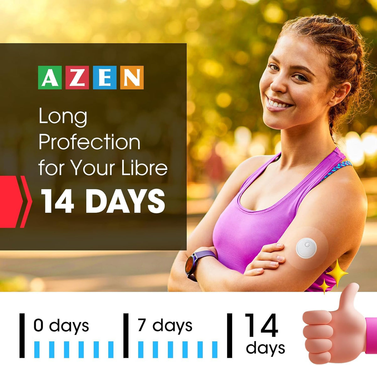 Waterproof Sensor Covers for Libre 3 - 100 Pack Adhesive Patches