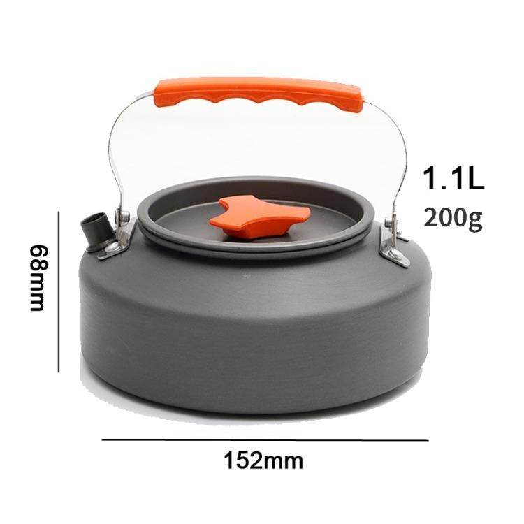 Portable Aluminum Camping Kettle 0.8L-2.5L for Hiking, Picnic & Travel