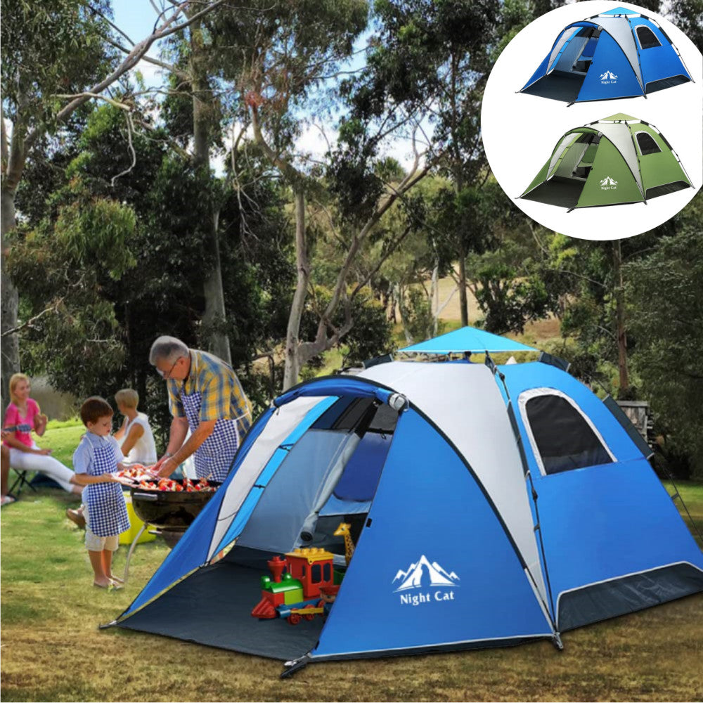 Automatic Waterproof Camping Tent for 3-4 People with Portable Design