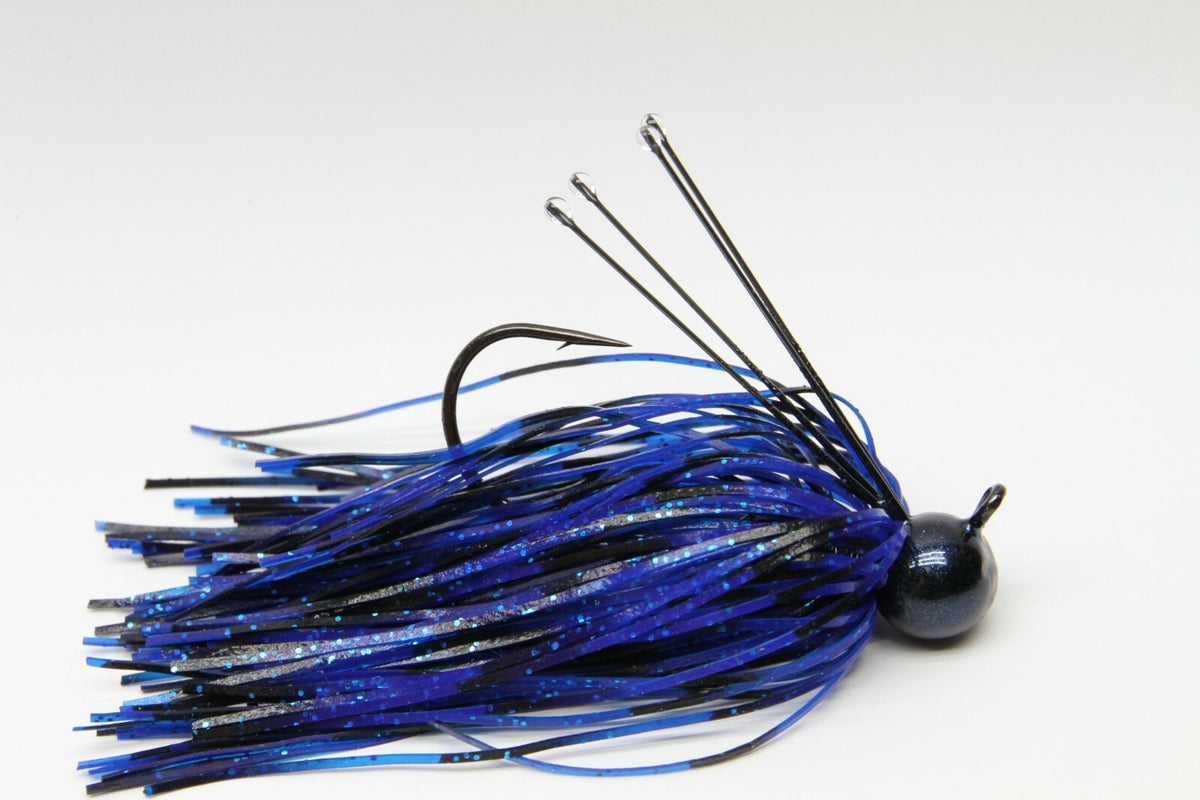 Custom Weedless Football Head Jig 3/8oz 2 Pack - Fishing Jig with Mustad Hooks