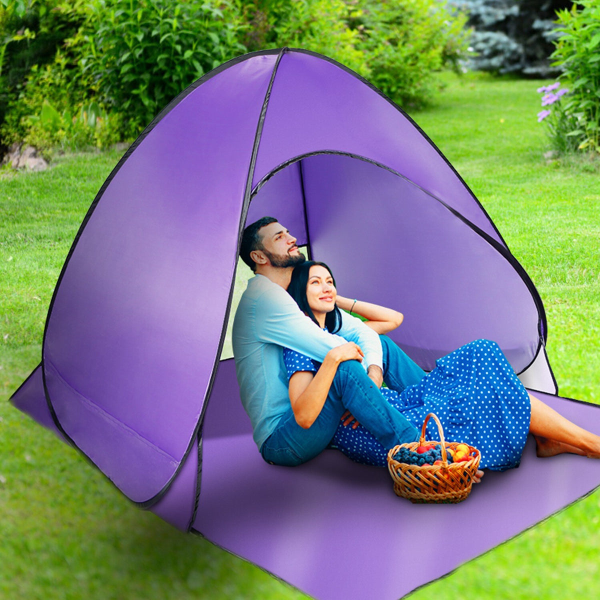 Automatic Pop Up Beach Tent for 2-3 People Outdoor Camping Fishing Lake